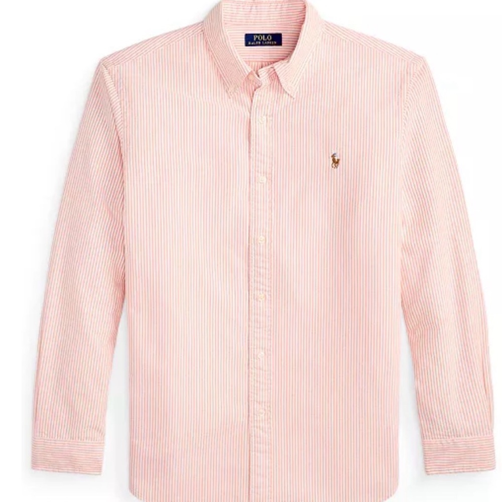 Polo by Ralph Lauren Men's Light Pink Button Down Shirt